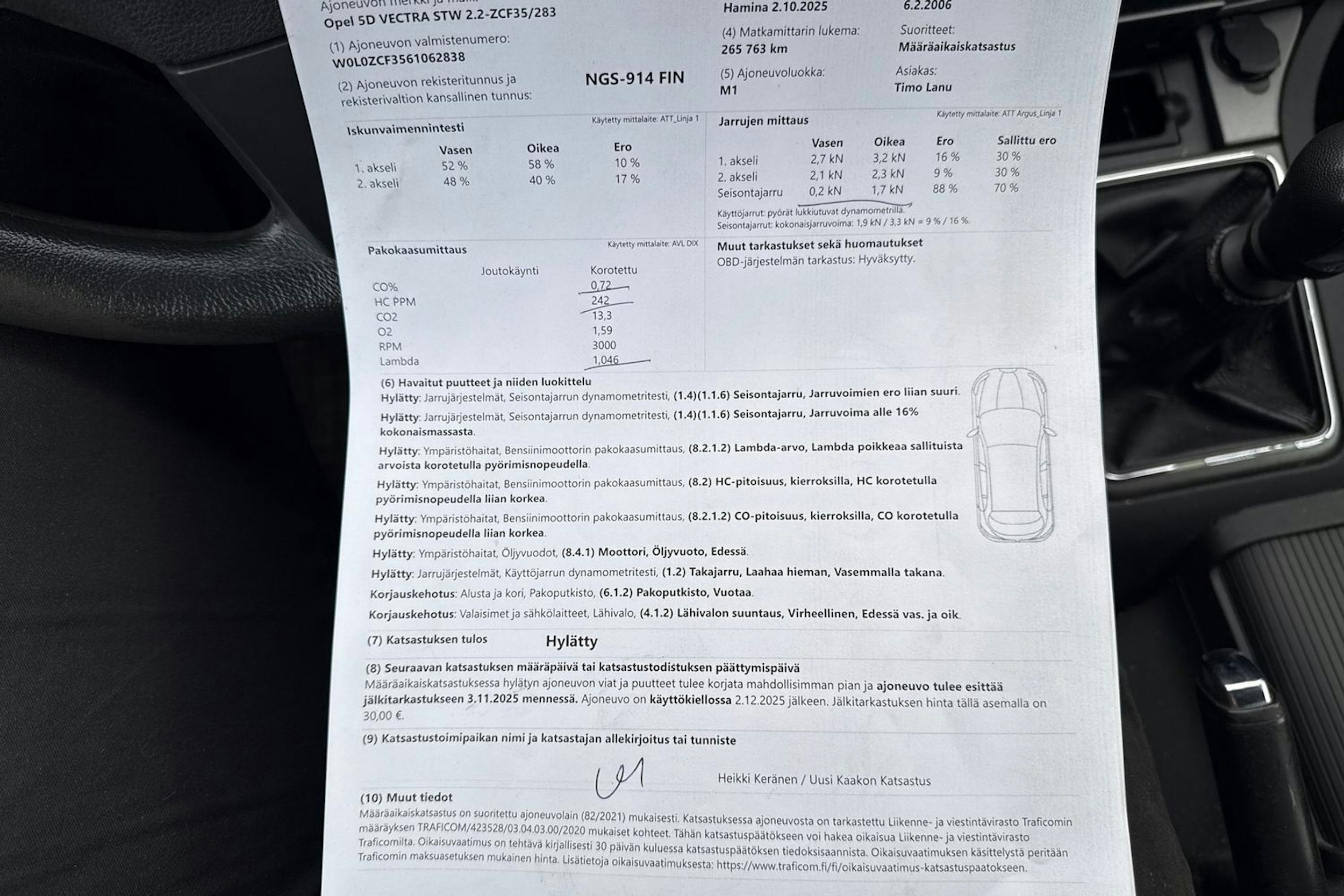 Hopea Opel VECTRA 2006 kuva 25.