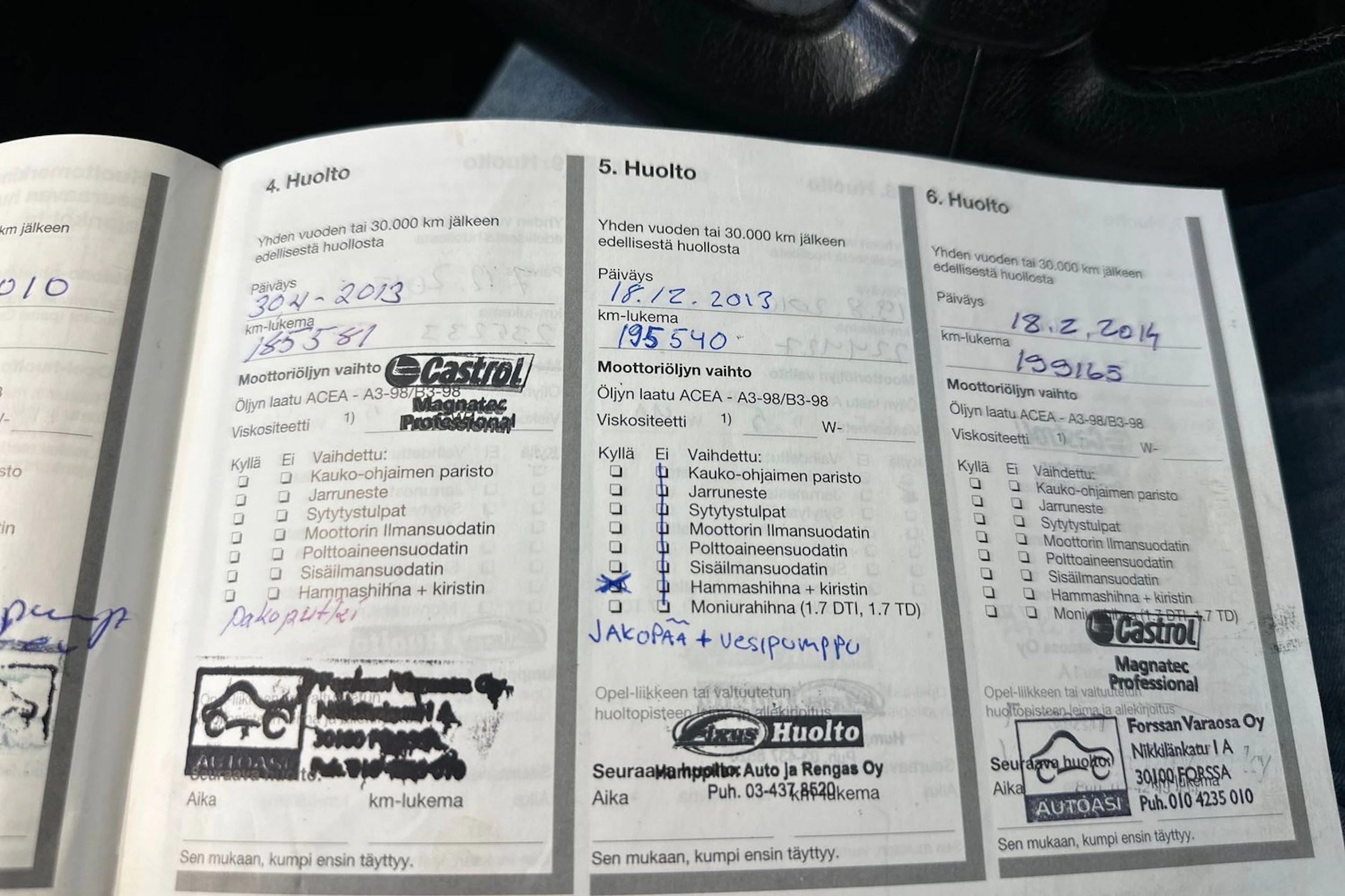 punainen Opel Zafira 2001 kuva 21.