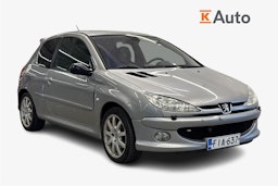 Harmaa Peugeot 206 2004 kuva 1.