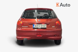 punainen Peugeot 206 2006 kuva 4.