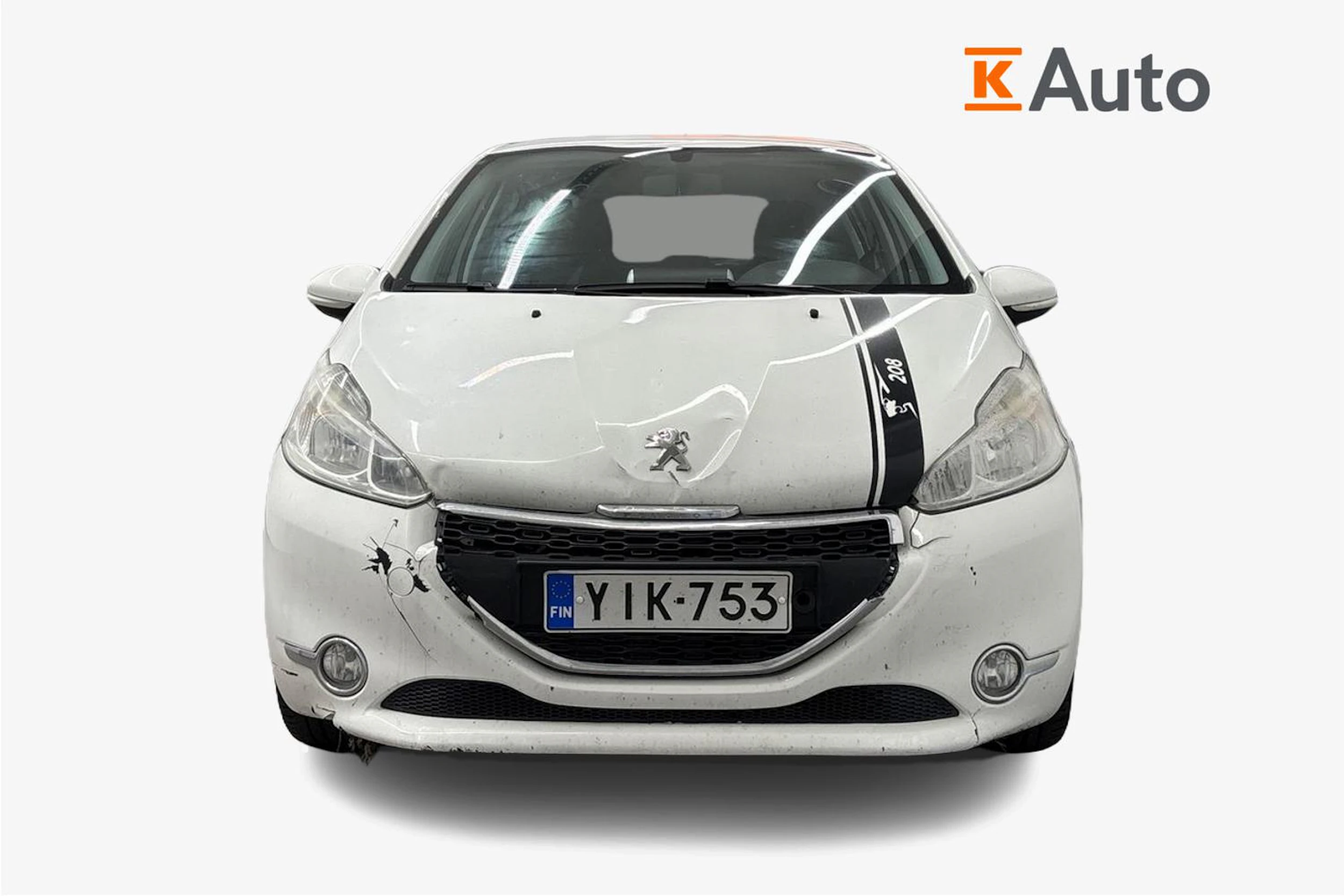 Valkoinen Peugeot 208 2013 kuva 4.