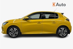 keltainen Peugeot 208 2021 kuva 6.