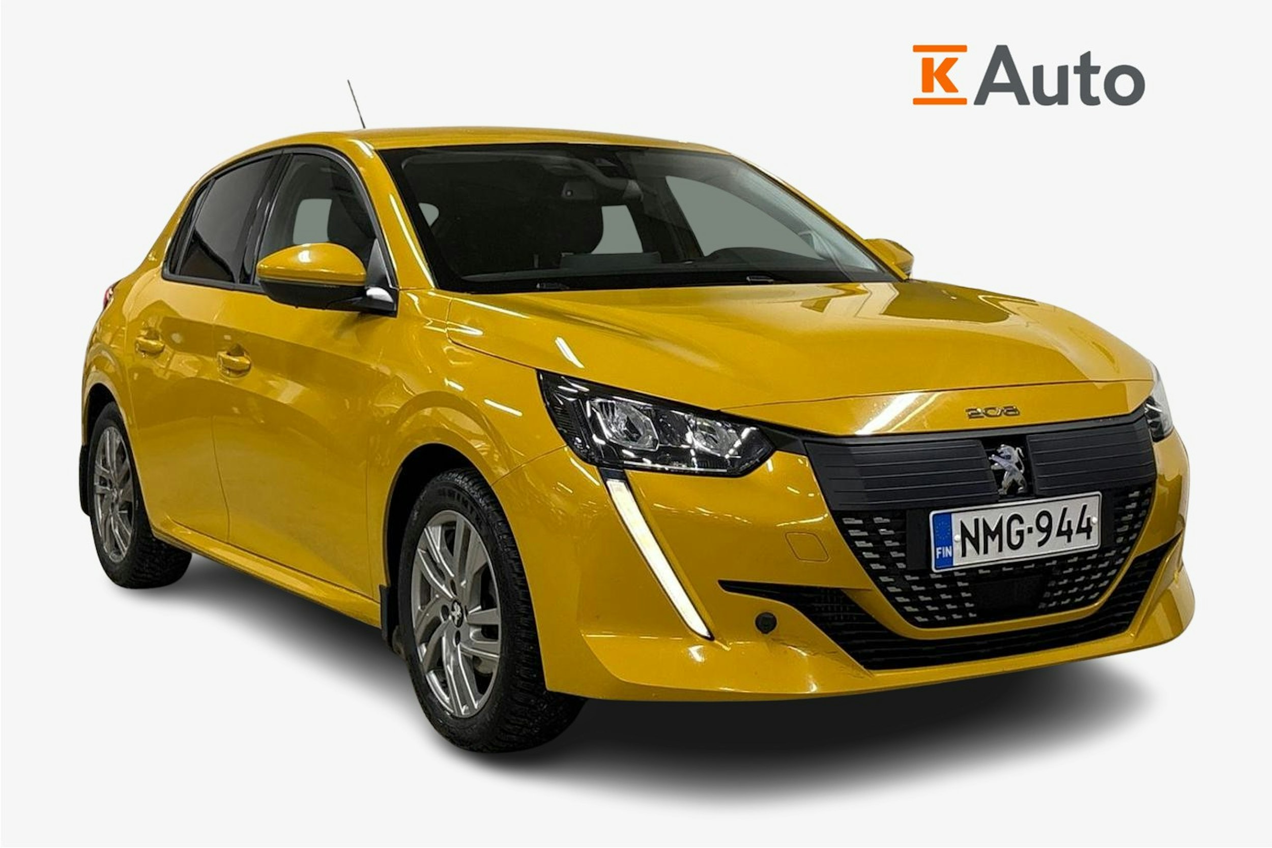 keltainen Peugeot 208 2021 kuva 1.