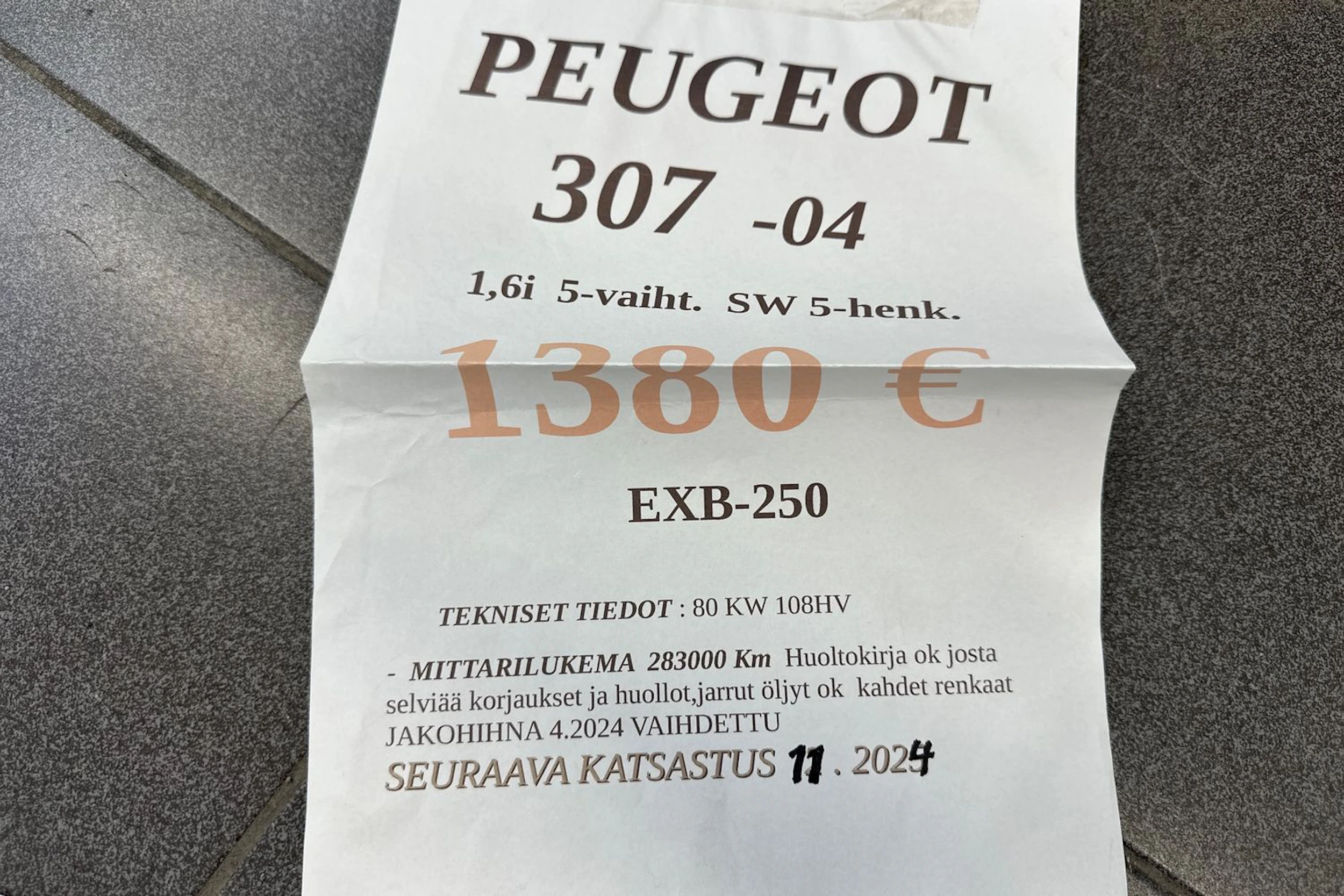 harmaa Peugeot 307 2004 kuva 36.