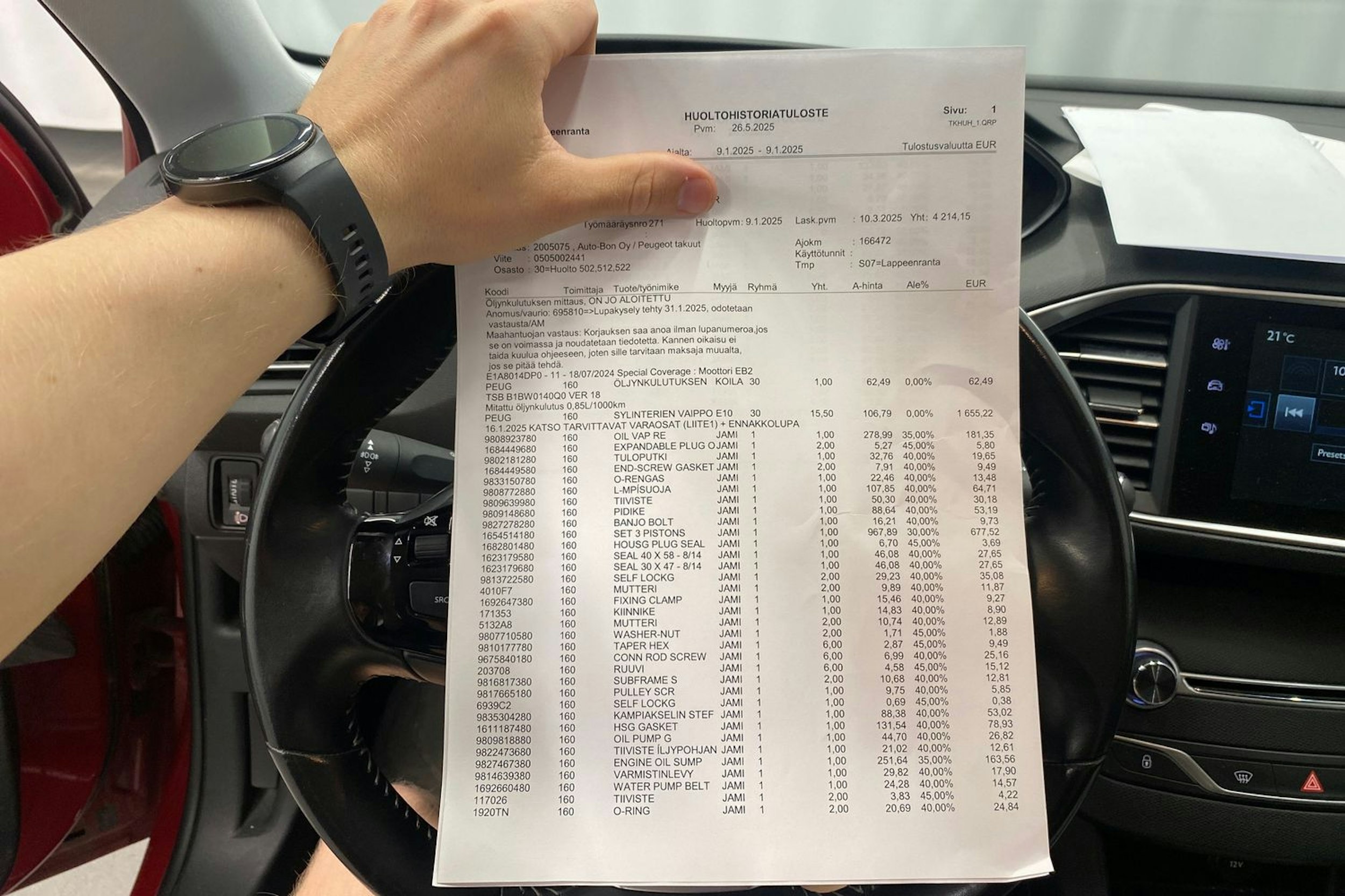 punainen Peugeot 308 2015 kuva 20.