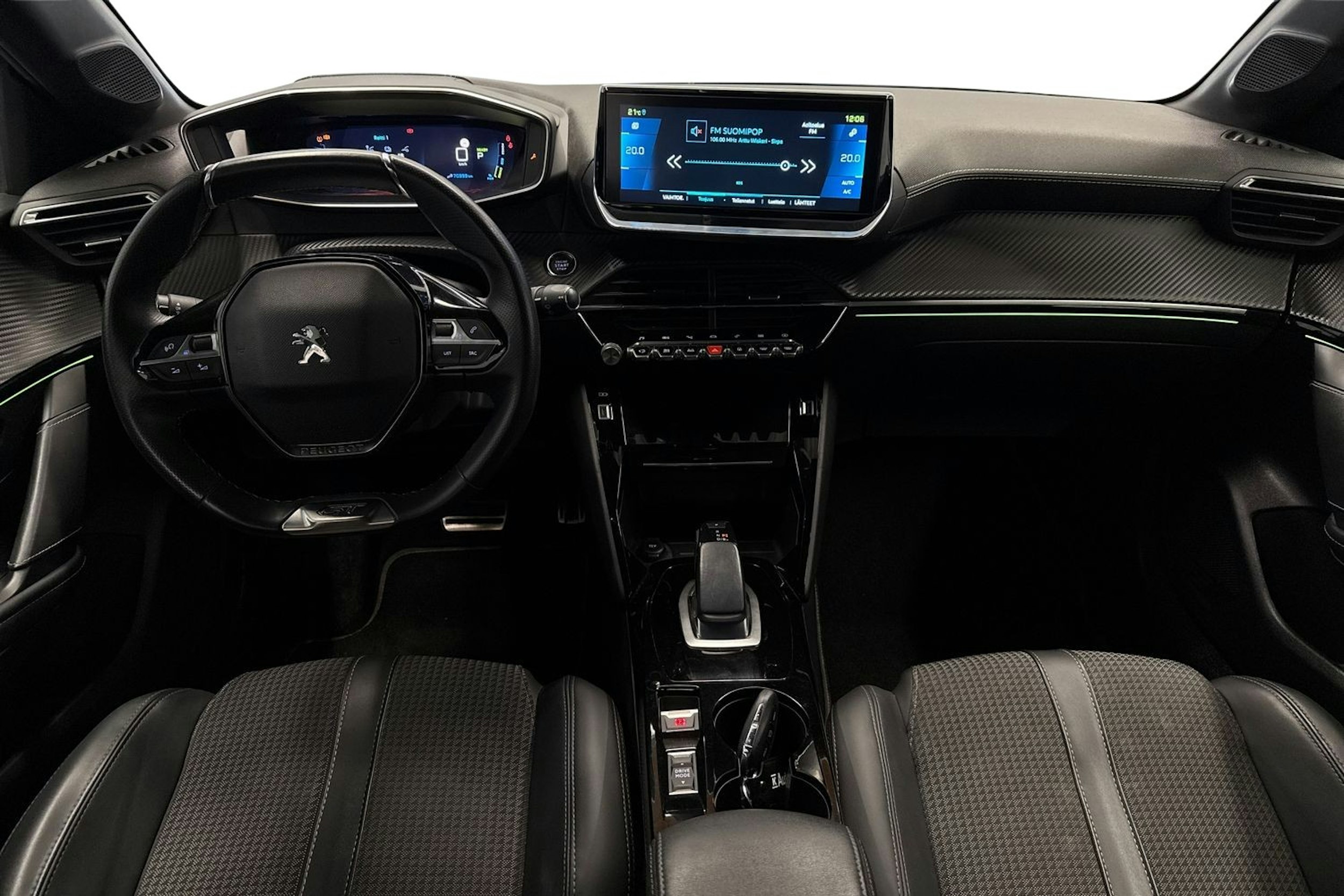 sininen Peugeot e-208 2021 kuva 9.