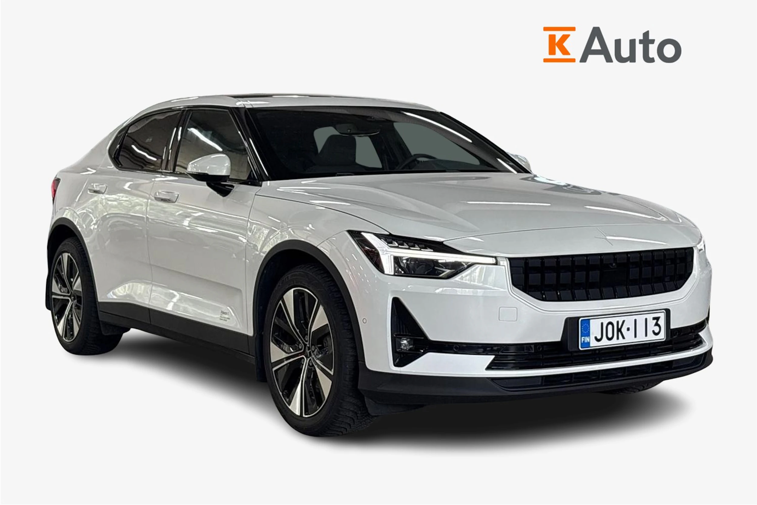 Valkoinen Polestar 2 2023 kuva 1.