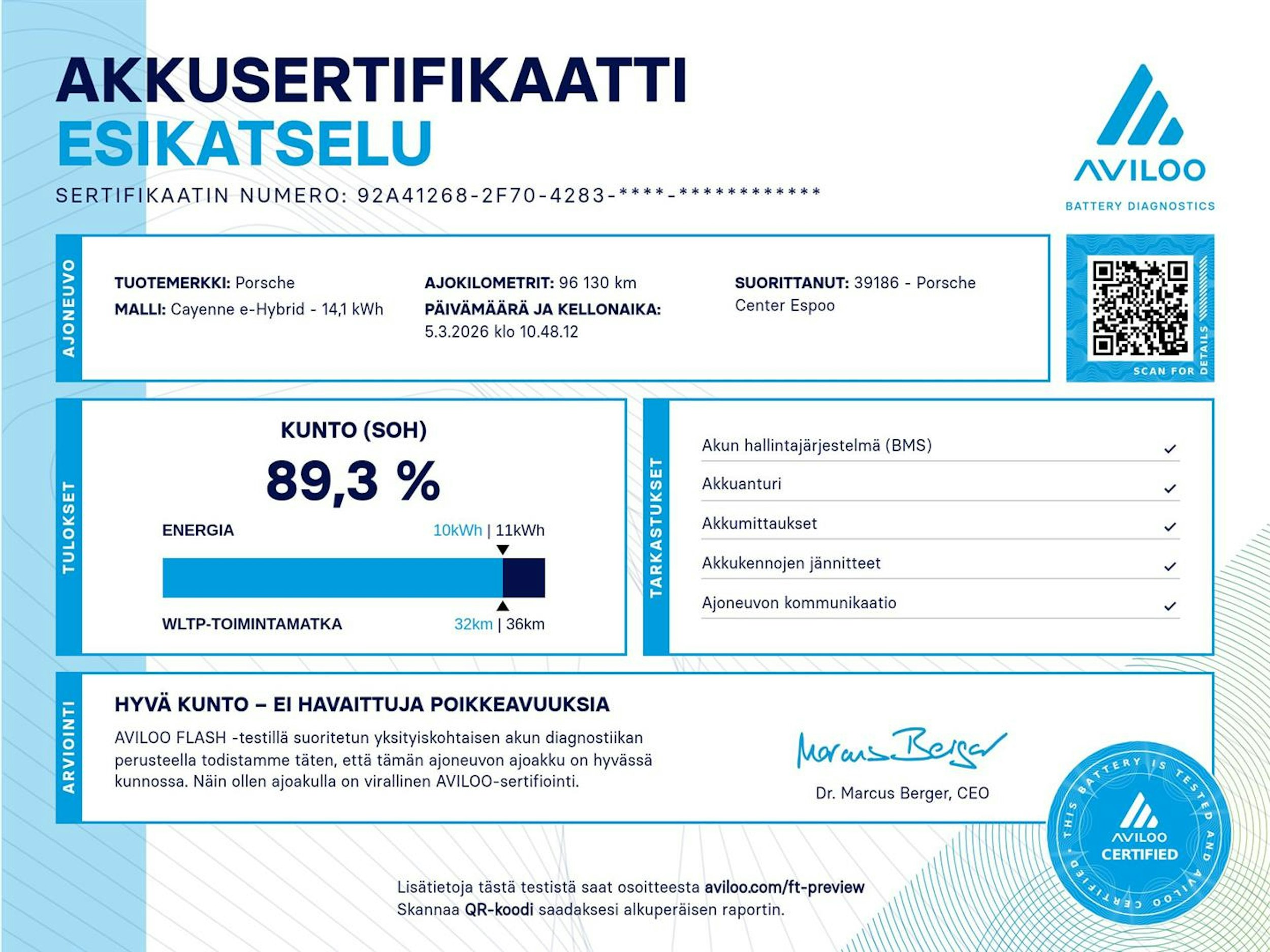 met. sininen Porsche Cayenne 2020 kuva 16.