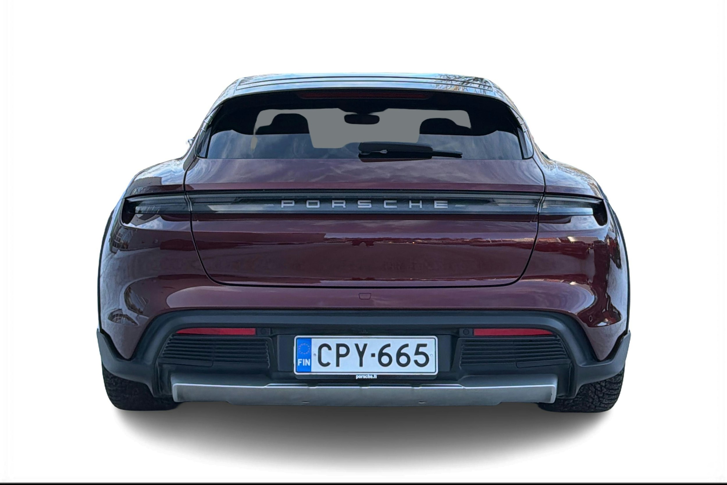 Punainen Porsche Taycan 2021 kuva 3.