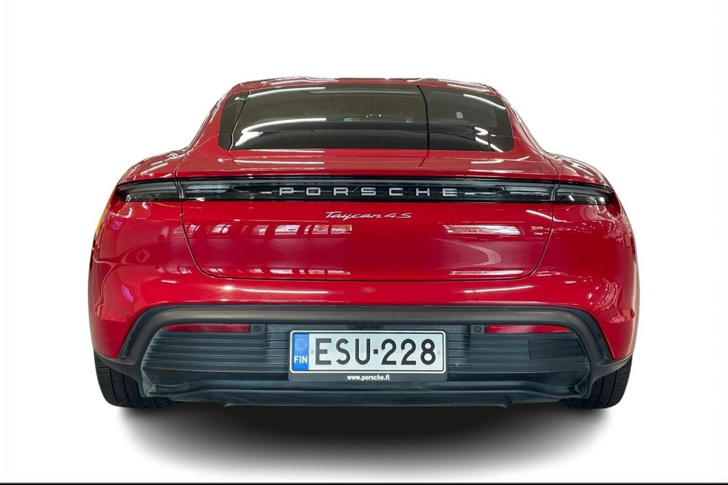 Punainen Porsche Taycan 2021 kuva 3.