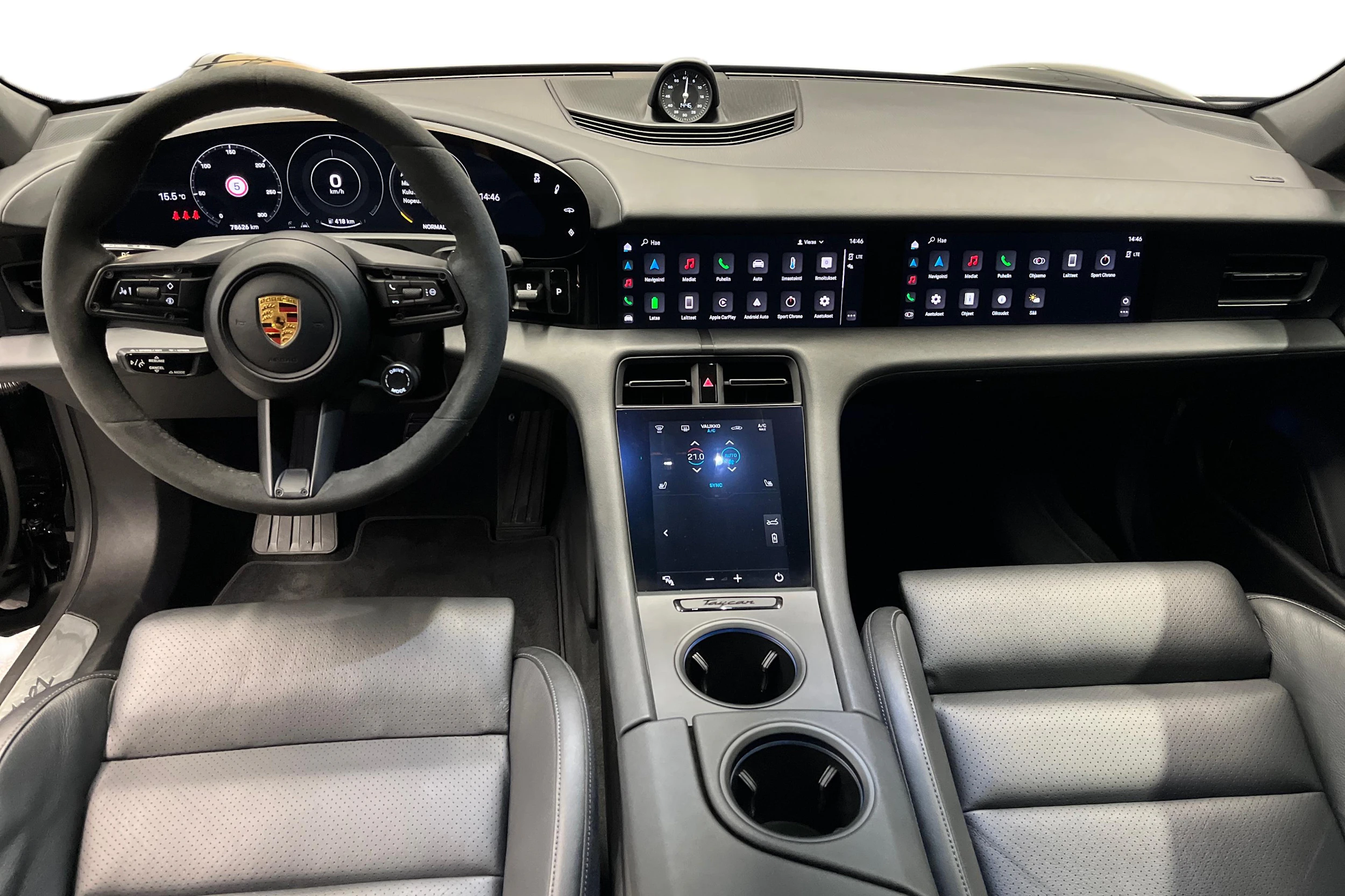 musta Porsche Taycan 2021 kuva 7.