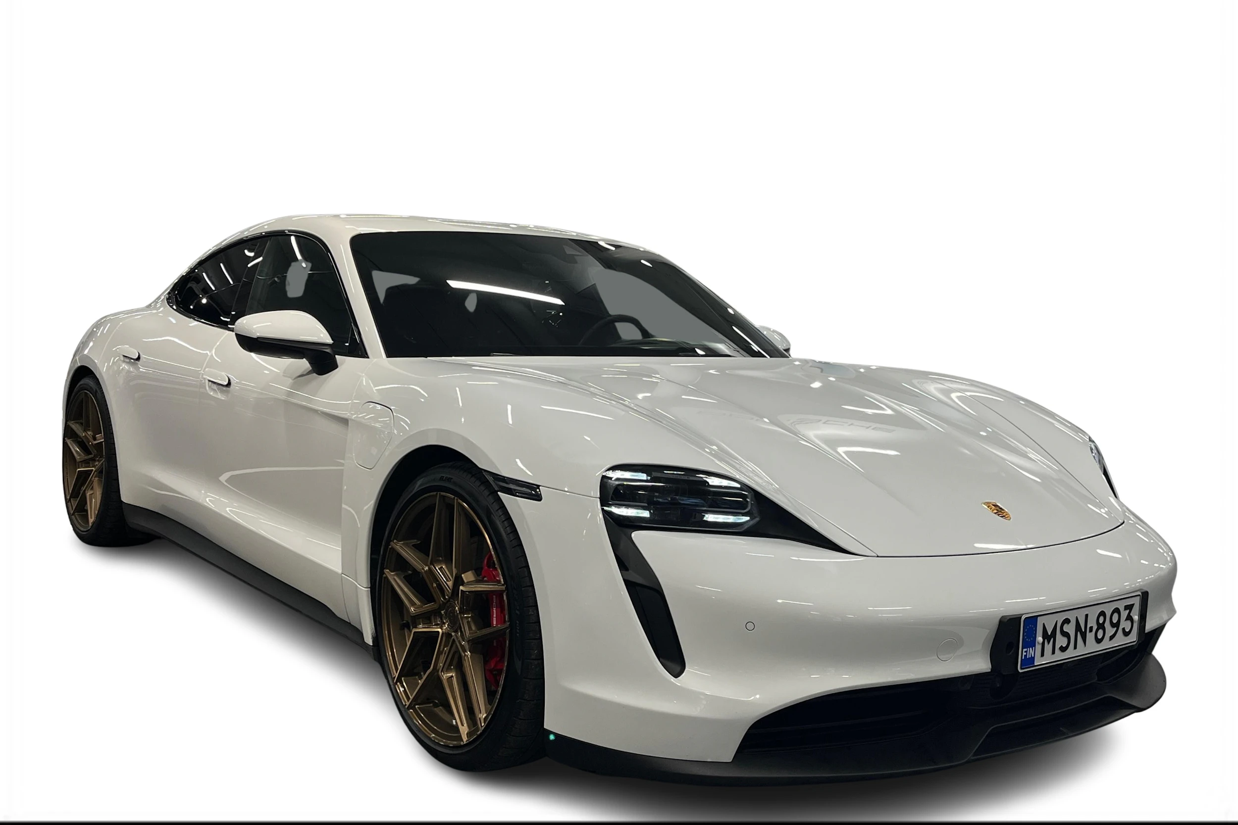valkoinen Porsche Taycan 2021 kuva 1.