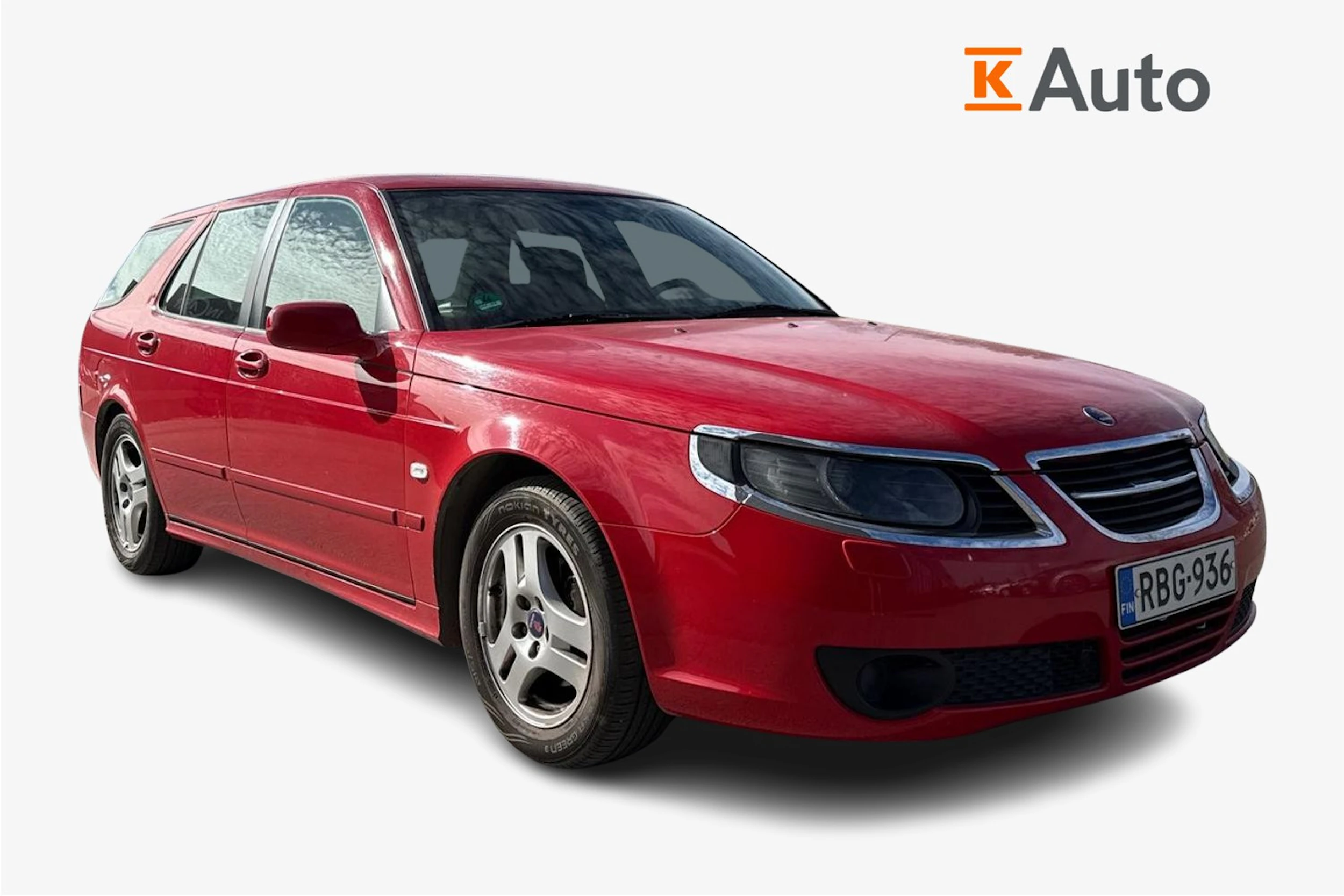 punainen Saab 9-5 2007 kuva 1.