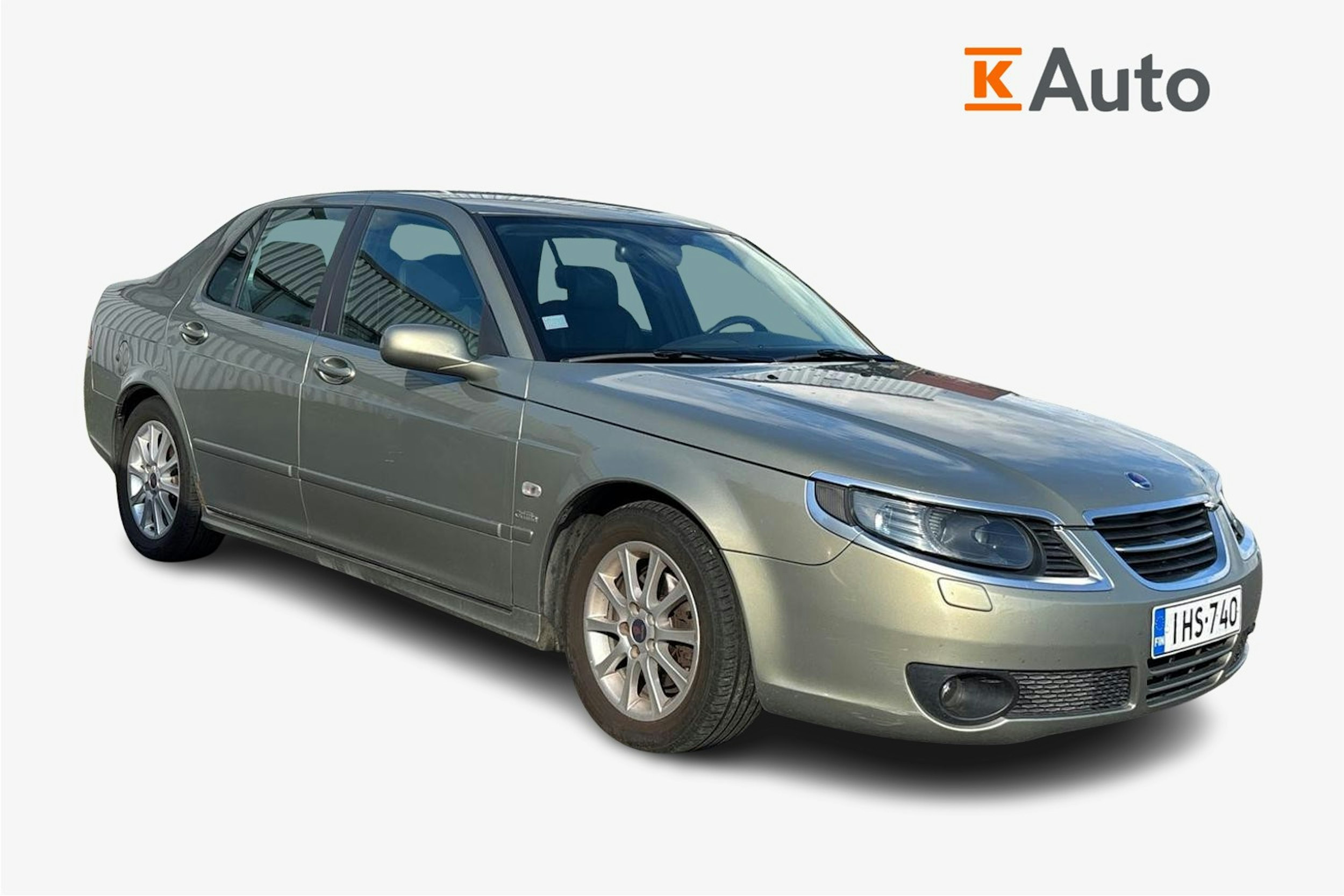 Vihreä Saab 9-5 2009 kuva 1.
