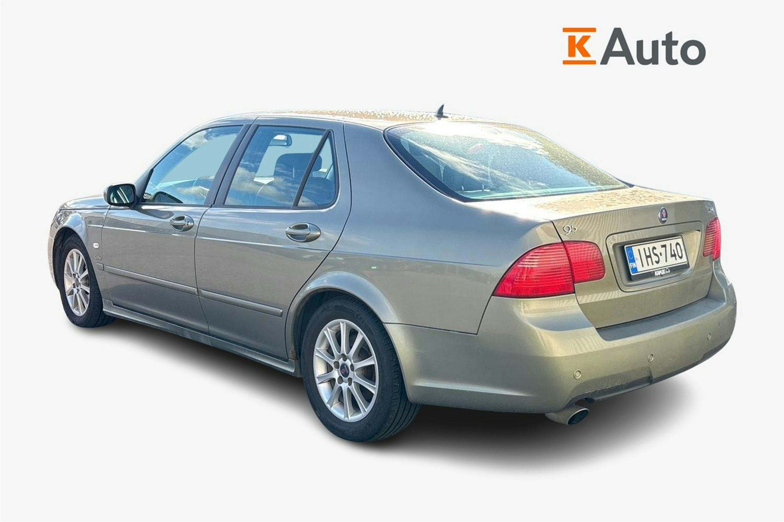 Vihreä Saab 9-5 2009 kuva 2.