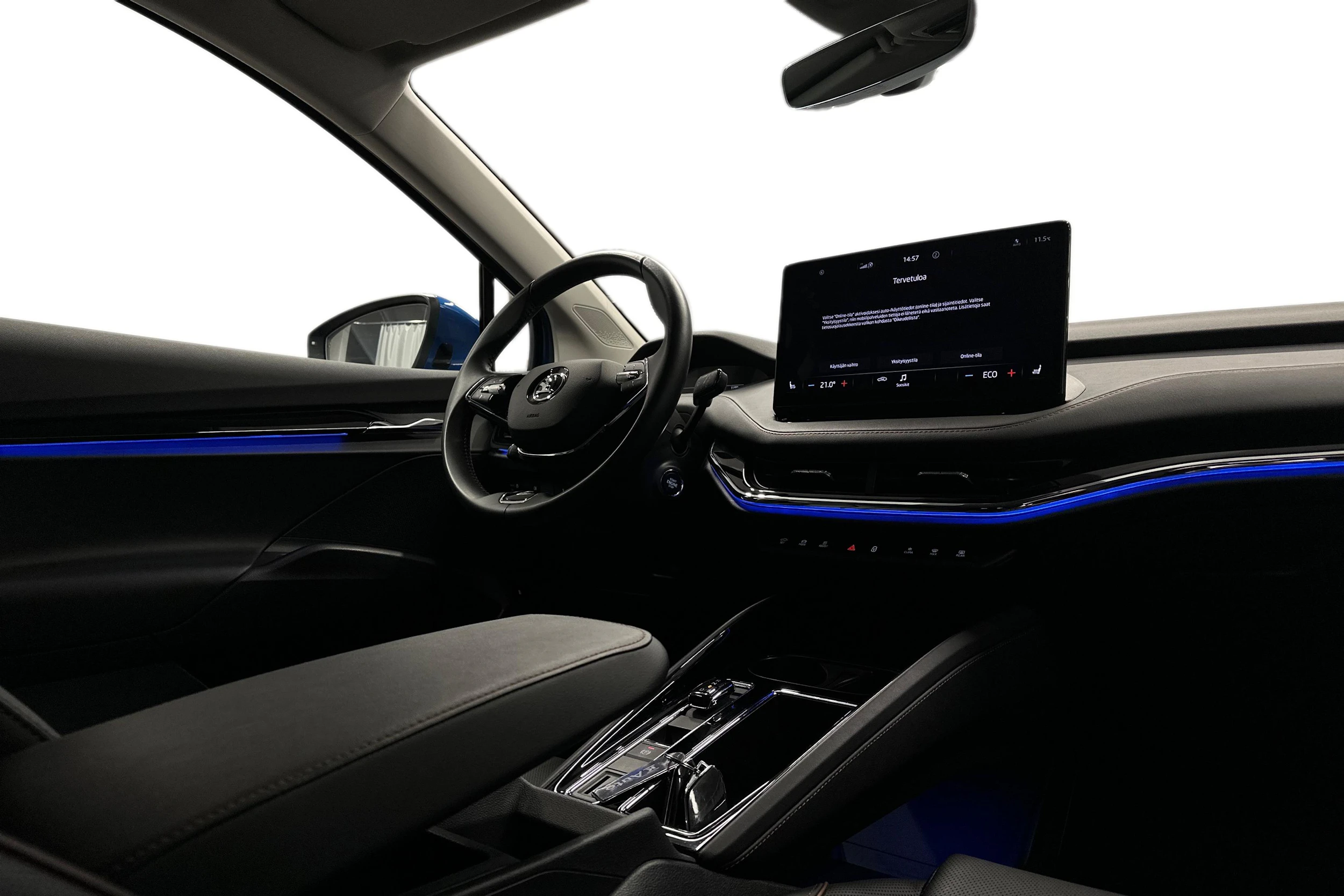 sininen Skoda Enyaq 2022 kuva 7.