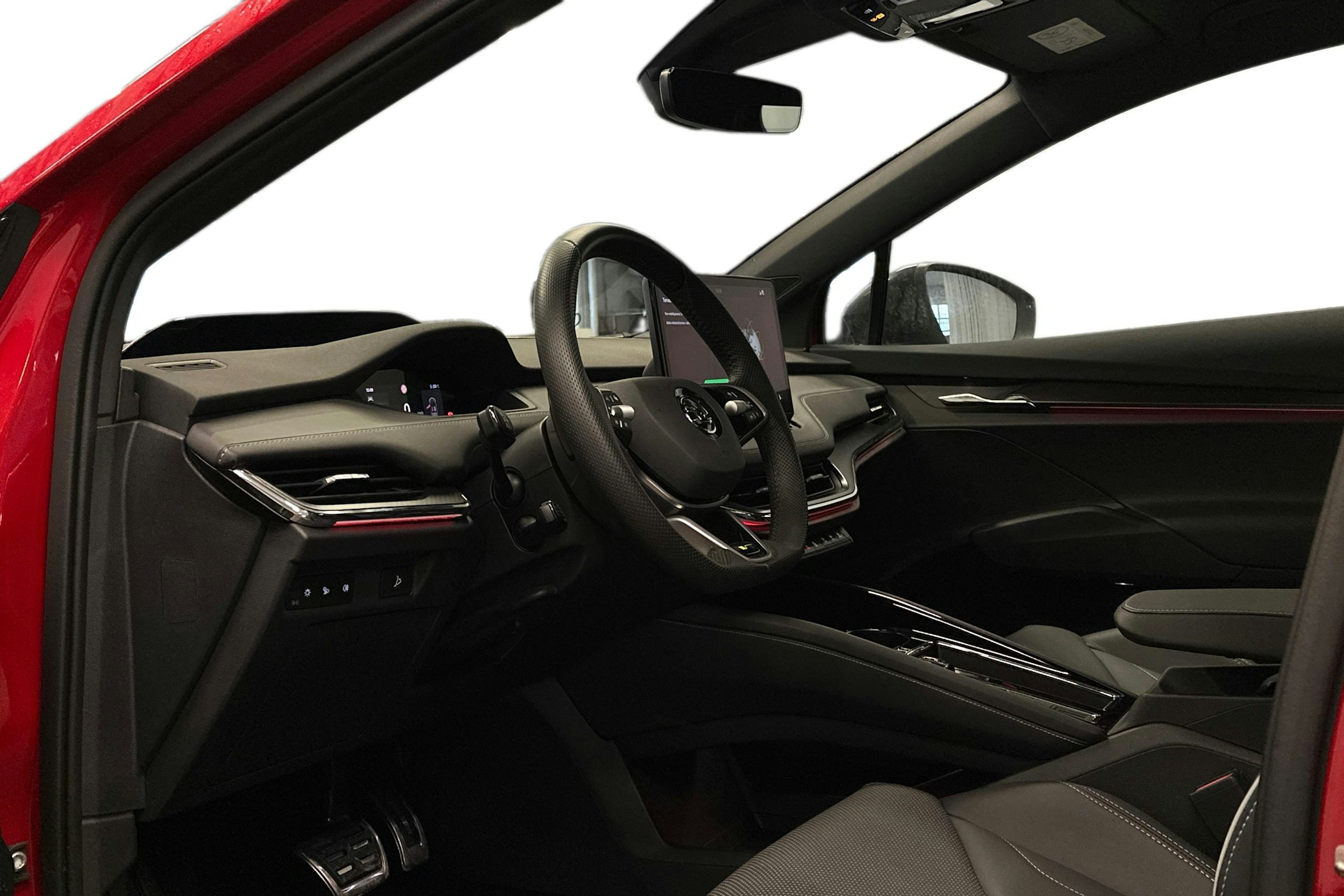 punainen Skoda Enyaq 2025 kuva 3.