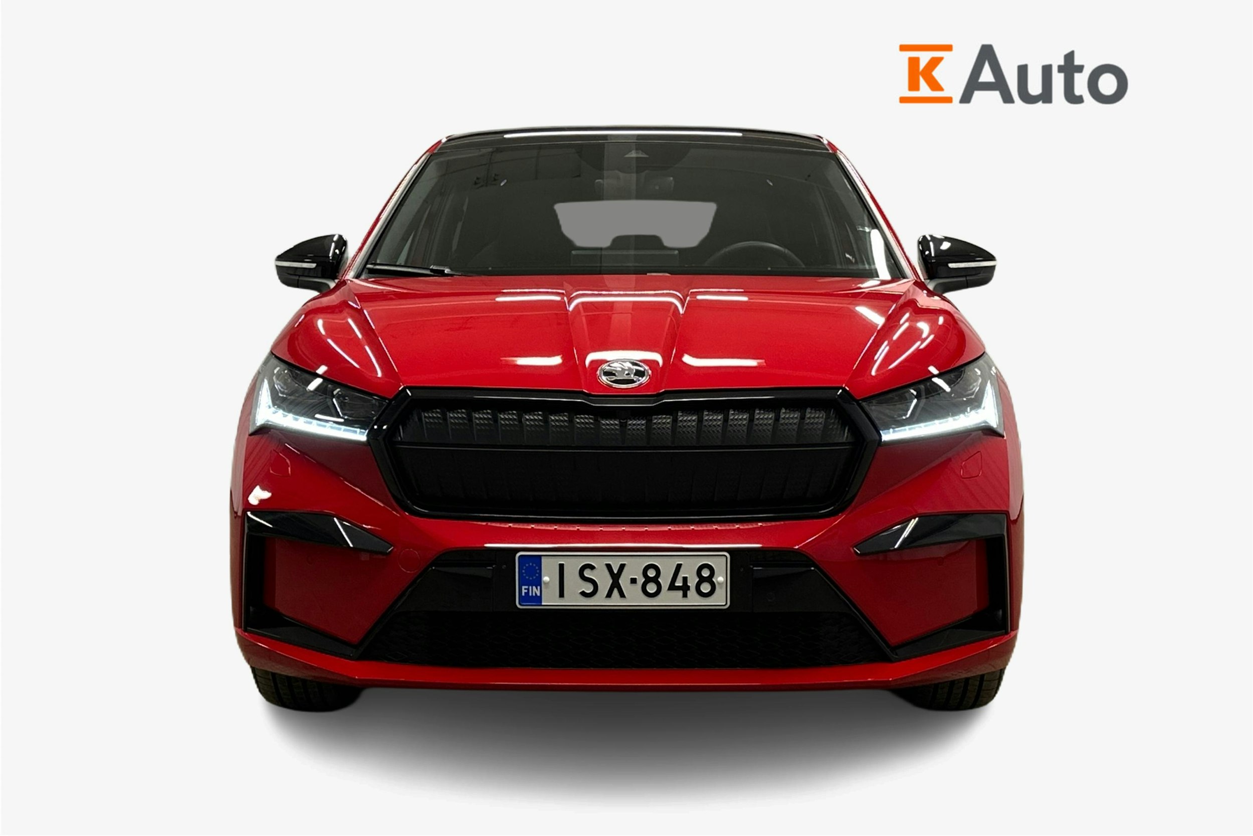 punainen Skoda Enyaq 2025 kuva 5.