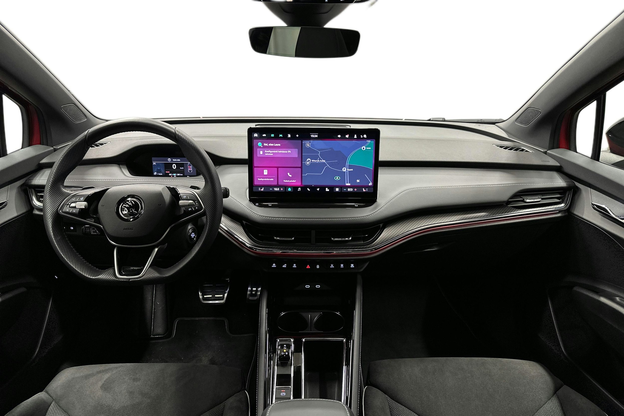 punainen Skoda Enyaq 2025 kuva 9.