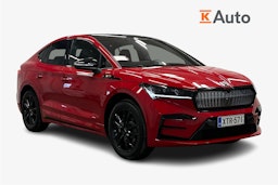 punainen Skoda Enyaq 2025 kuva 1.
