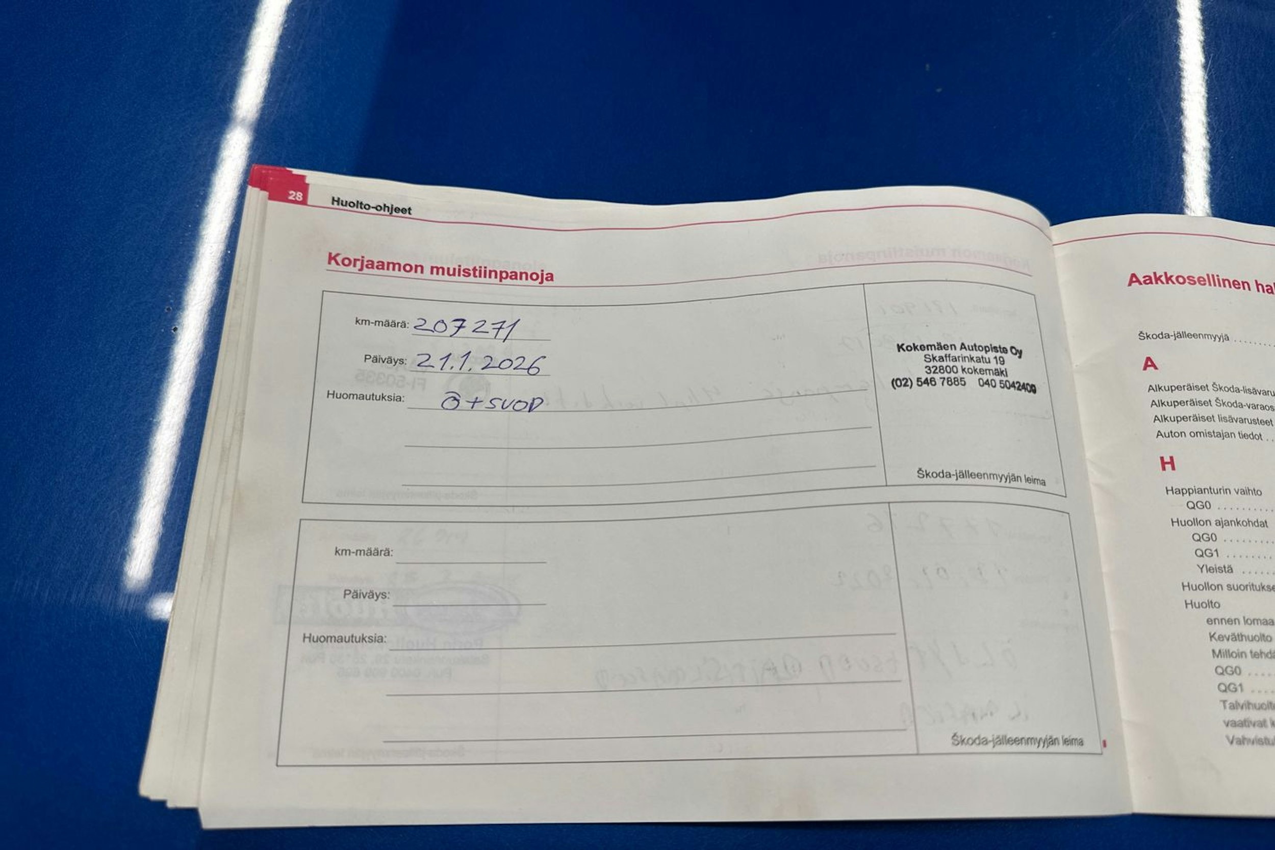 sininen Skoda Octavia 2006 kuva 14.