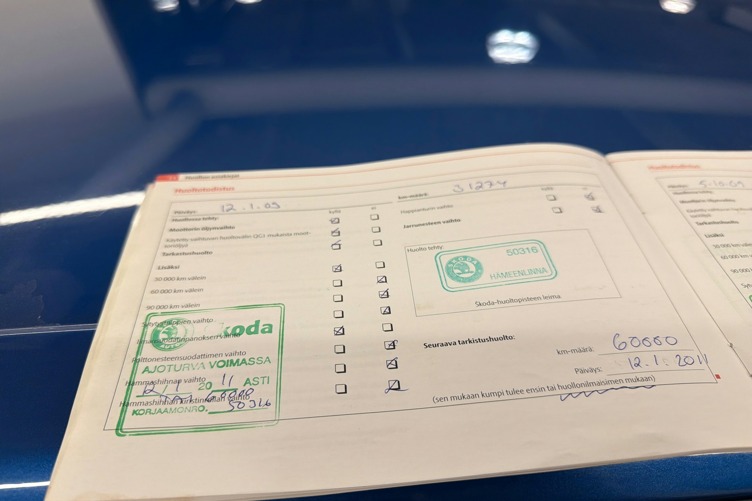 Sininen Skoda Octavia 2008 kuva 24.