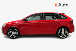 punainen Skoda Rapid 2015 kuva 5.