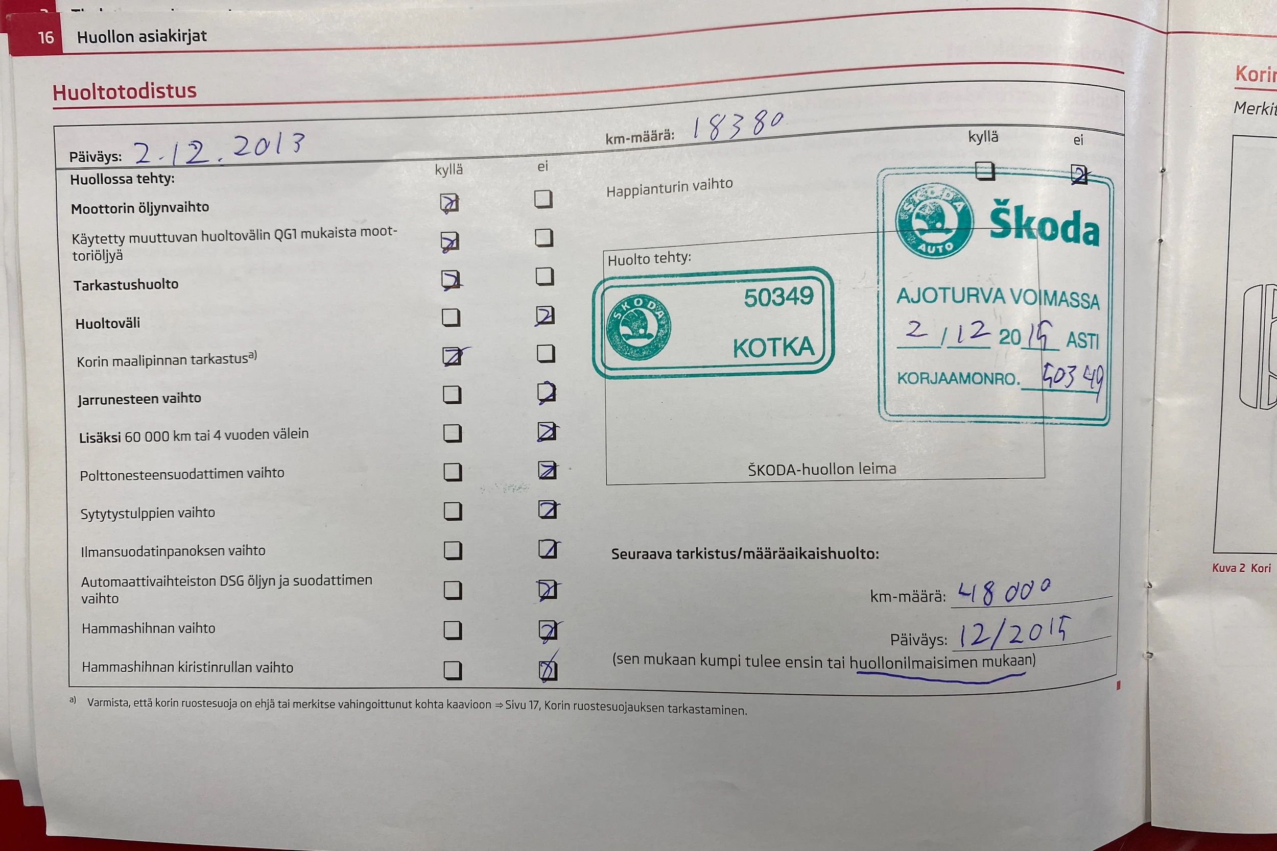 punainen Skoda Roomster 2012 kuva 27.