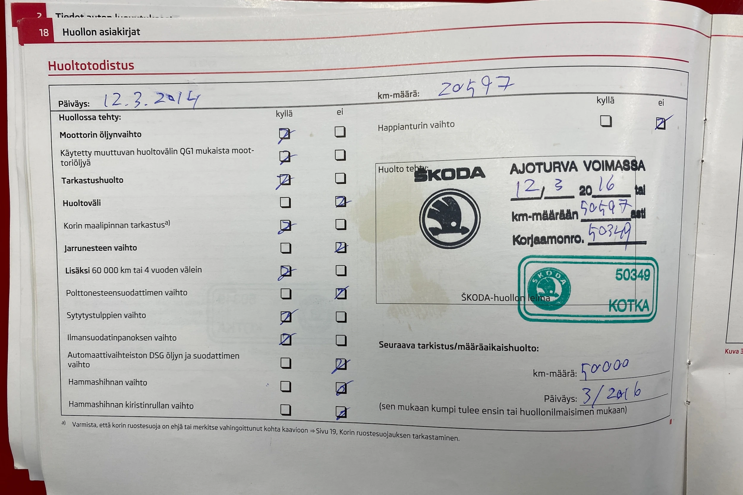 punainen Skoda Roomster 2012 kuva 28.