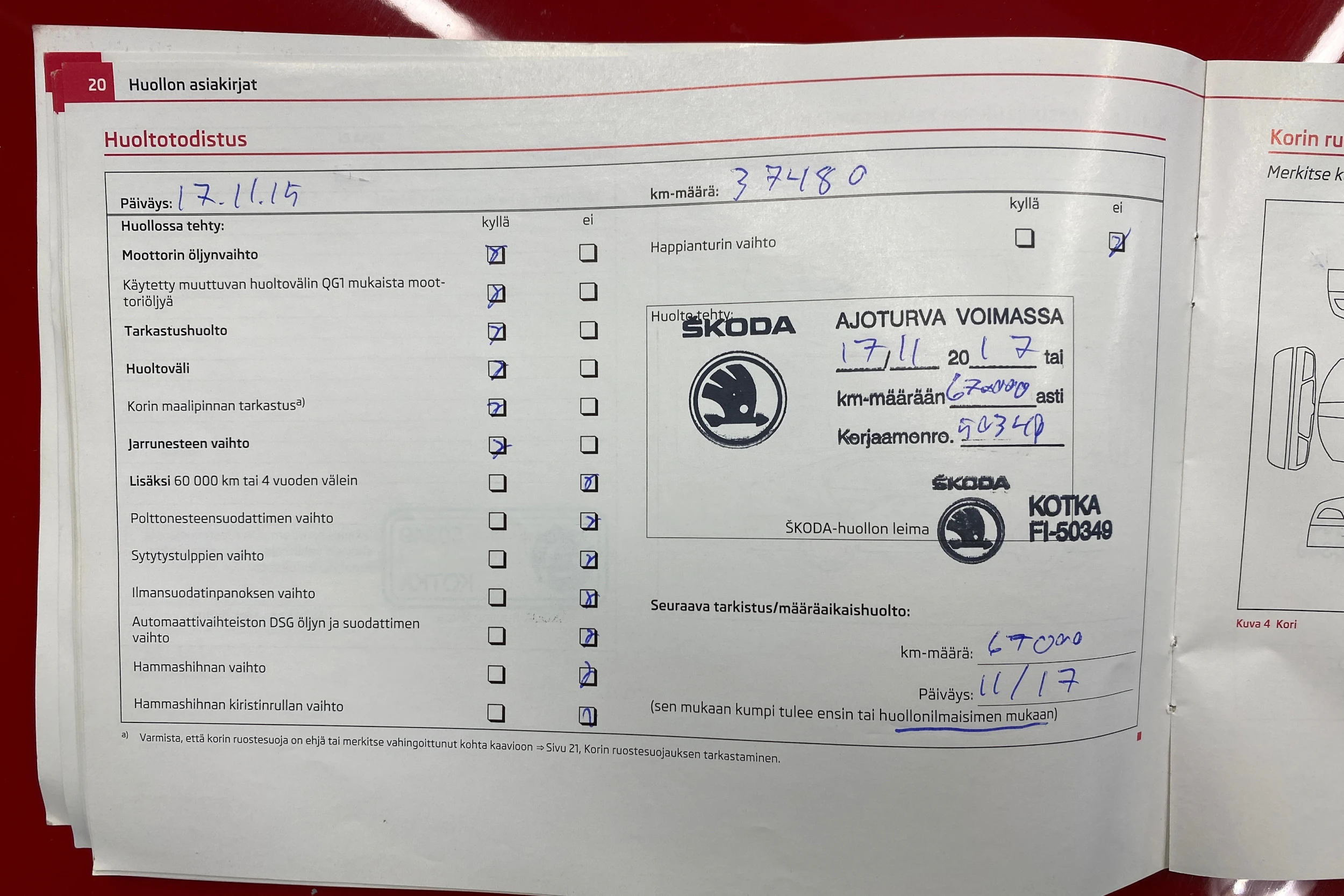 punainen Skoda Roomster 2012 kuva 29.