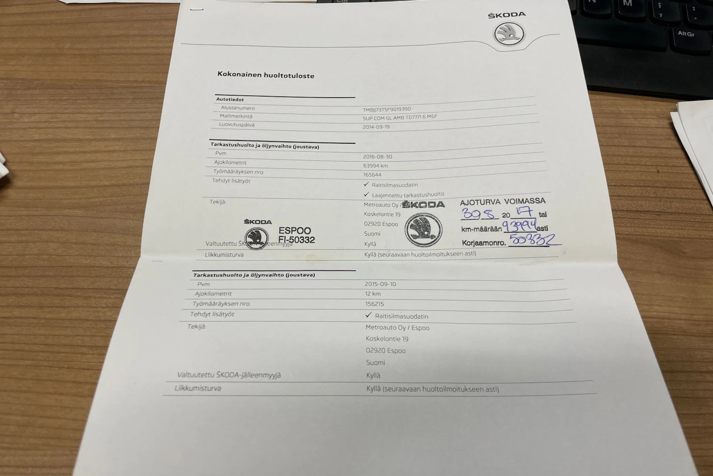 Musta Skoda Superb 2015 kuva 24.