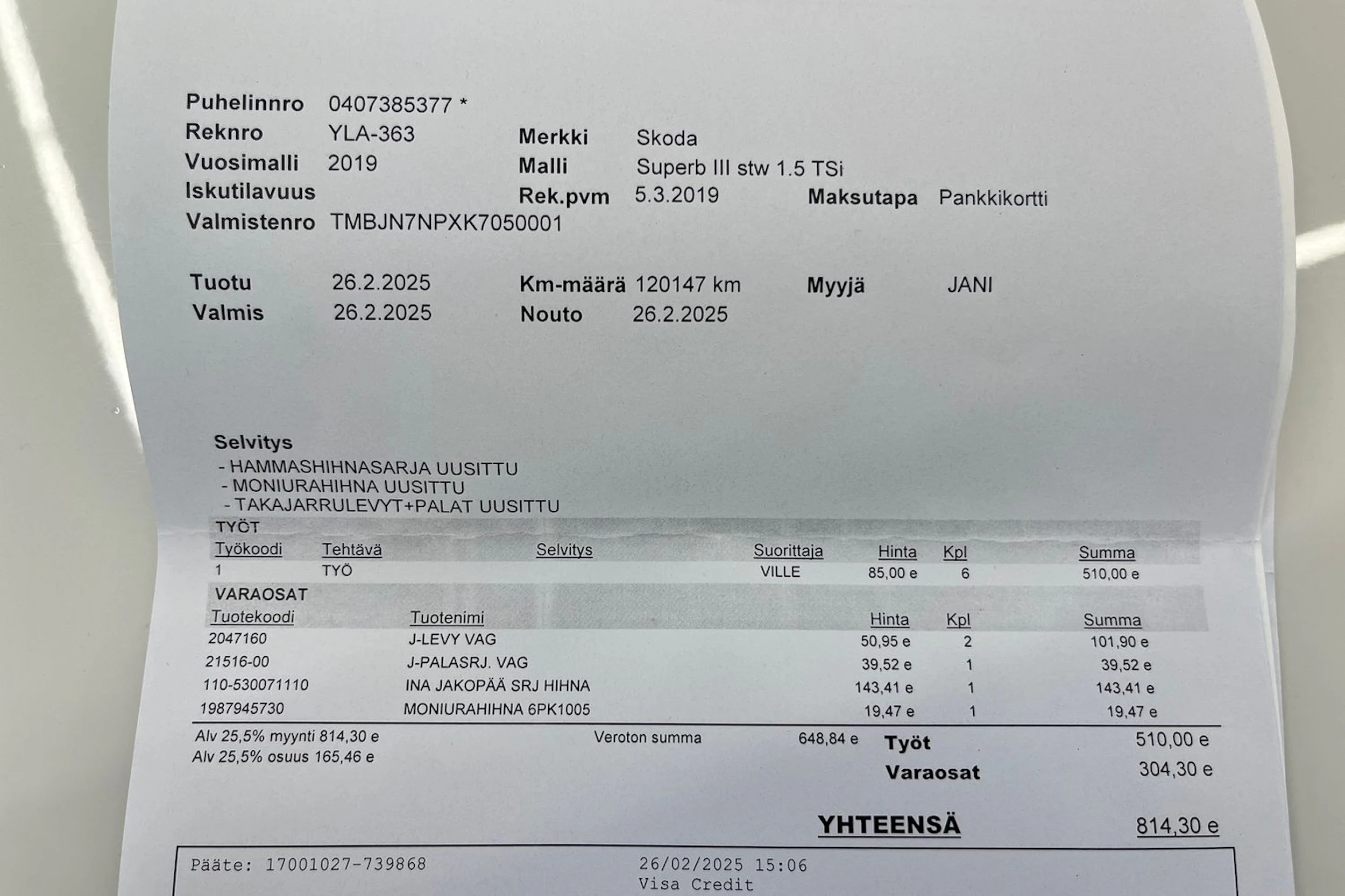 valkoinen Skoda Superb 2019 kuva 24.