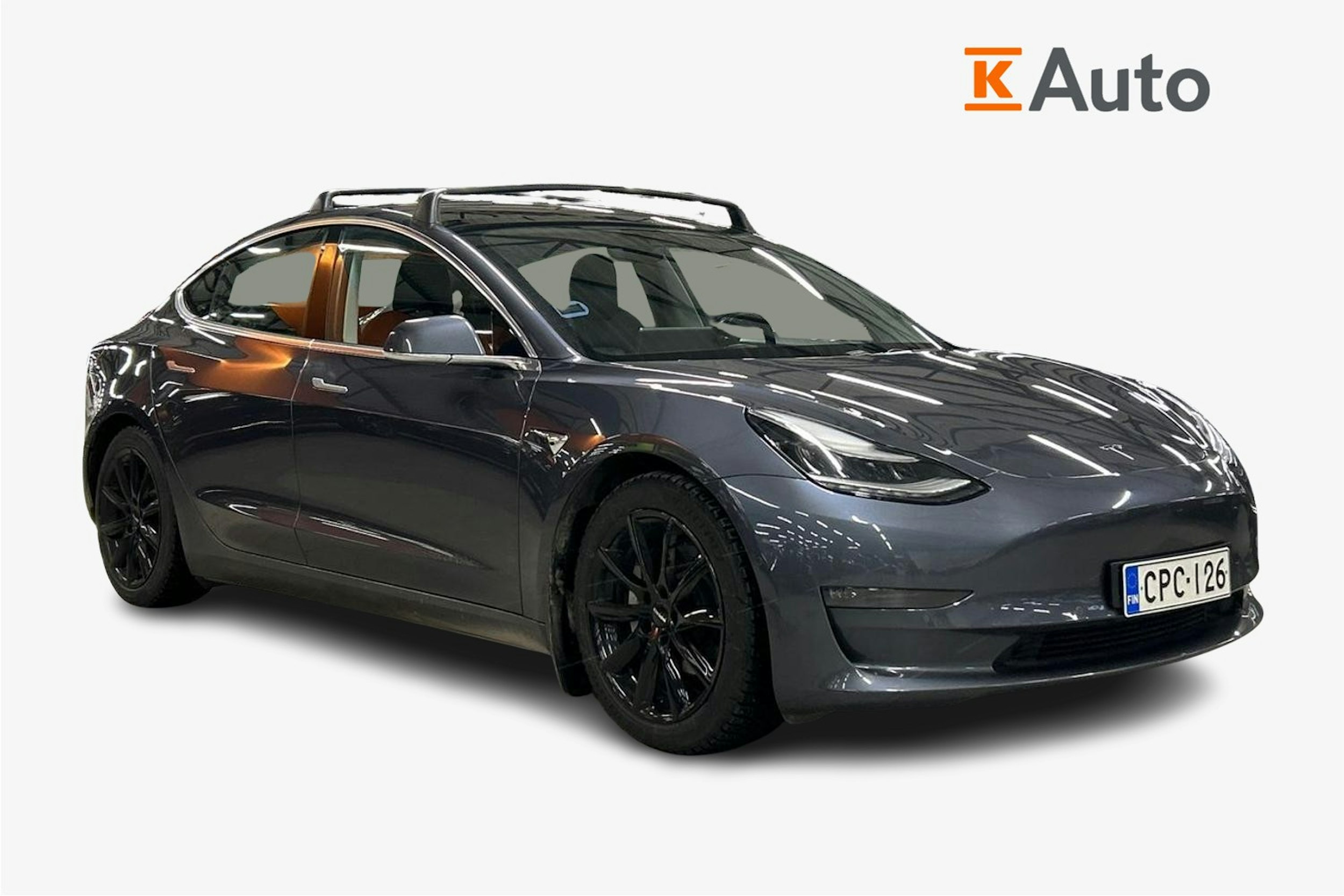 harmaa Tesla Model 3 2019 kuva 1.