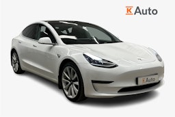 valkoinen Tesla Model 3 2020 kuva 1.