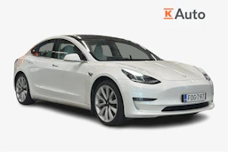 valkoinen Tesla Model 3 2020 kuva 1.
