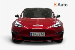 punainen Tesla Model 3 2020 kuva 5.