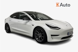 Valkoinen Tesla Model 3 2020 kuva 1.