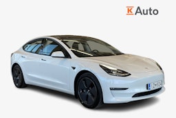 valkoinen Tesla Model 3 2021 kuva 1.