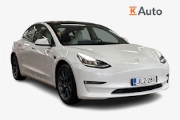 Valkoinen Tesla Model 3 2021 kuva 1.