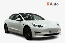 valkoinen Tesla Model 3 2021 kuva 1.