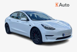 valkoinen Tesla Model 3 2021 kuva 1.