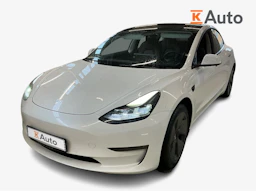 valkoinen Tesla Model 3 2022 kuva 1.