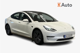 valkoinen Tesla Model 3 2022 kuva 1.