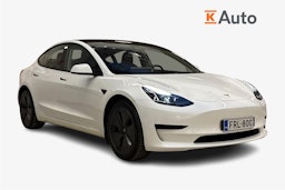 valkoinen Tesla Model 3 2023 kuva 1.