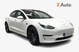 valkoinen Tesla Model 3 2023 kuva 1.