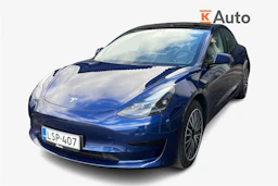 sininen Tesla Model 3 2023 kuva 1.