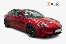 punainen Tesla Model 3 2024 kuva 1.