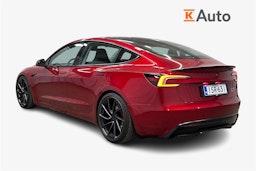 punainen Tesla Model 3 2024 kuva 2.