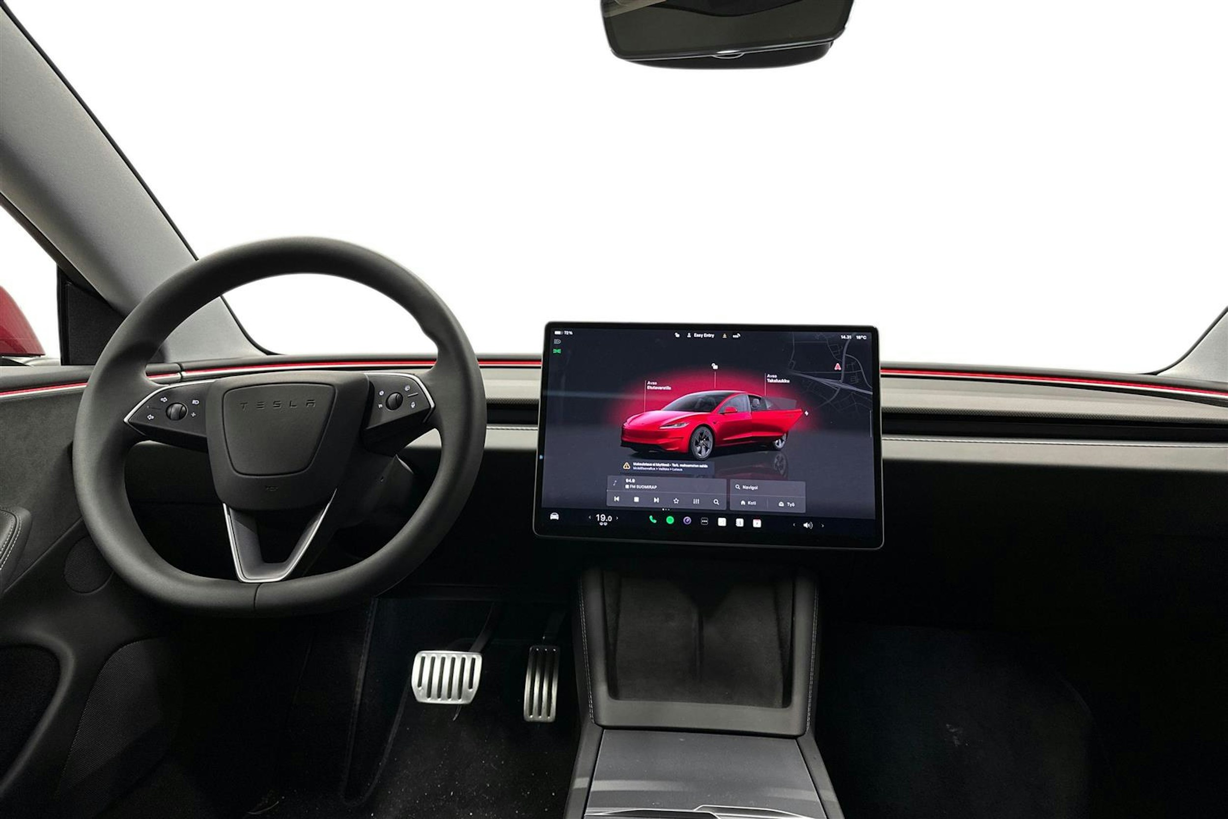 punainen Tesla Model 3 2024 kuva 7.