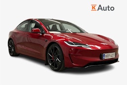 punainen Tesla Model 3 2024 kuva 1.